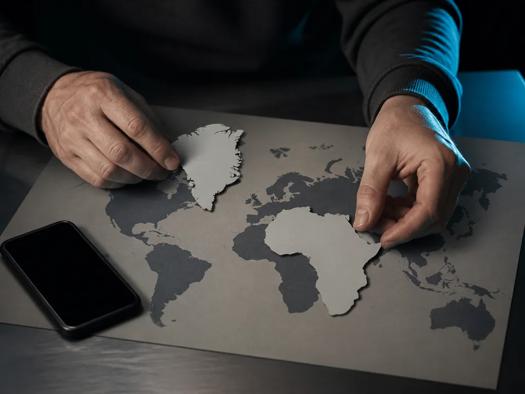 Deux pays superposés sur une carte interactive pour comparer leur taille