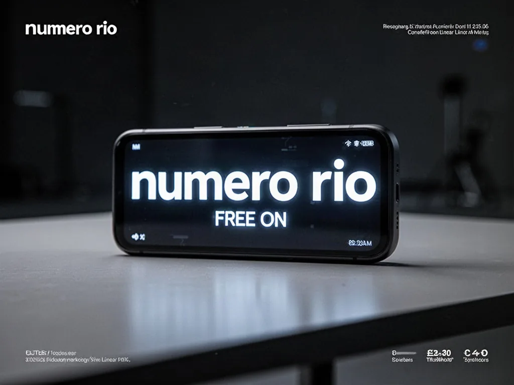 Écran de smartphone affichant le numéro RIO Free sur l'application mobile